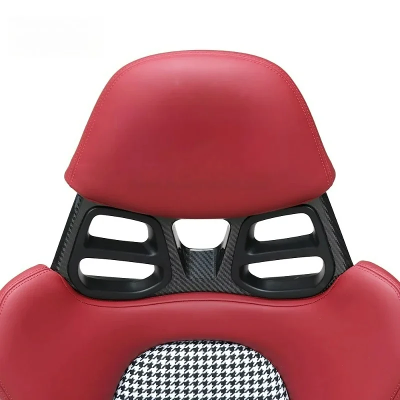 Racing-Grade FOR Porsche 992 Turbos Red Houndstooth High Support Carbon Fiber Sport Bucket Seat