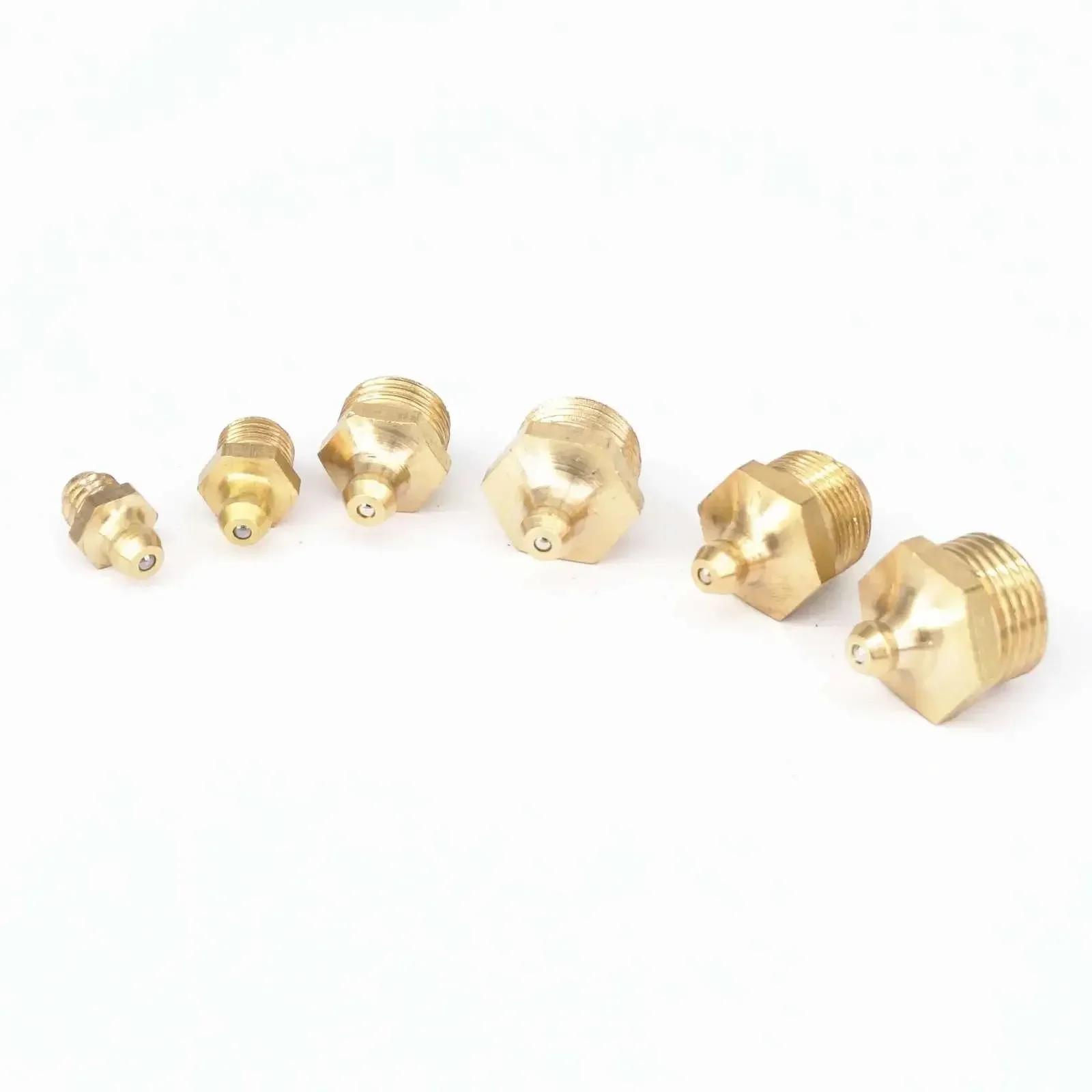 1/8" 1/4" 3/8" 1/2" BSPP BSPT Male Straight Hex Brass Grease Zerk Nipple Fitting For Machine Tool Accessory