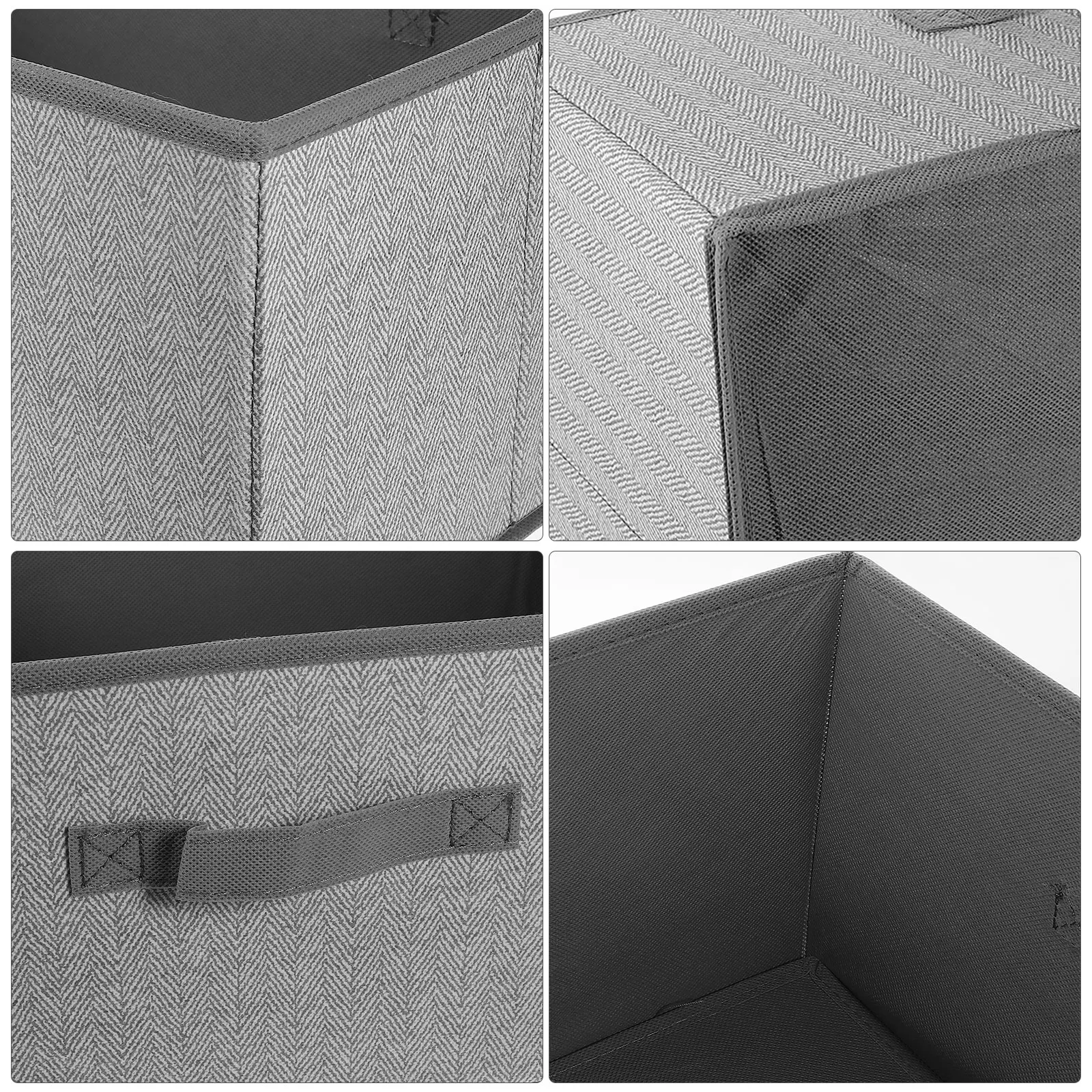 

Laundry Basket With Handles Non-Woven Fabric Storage Bin Portable Household Organizer Drawer Container For Clothes Books