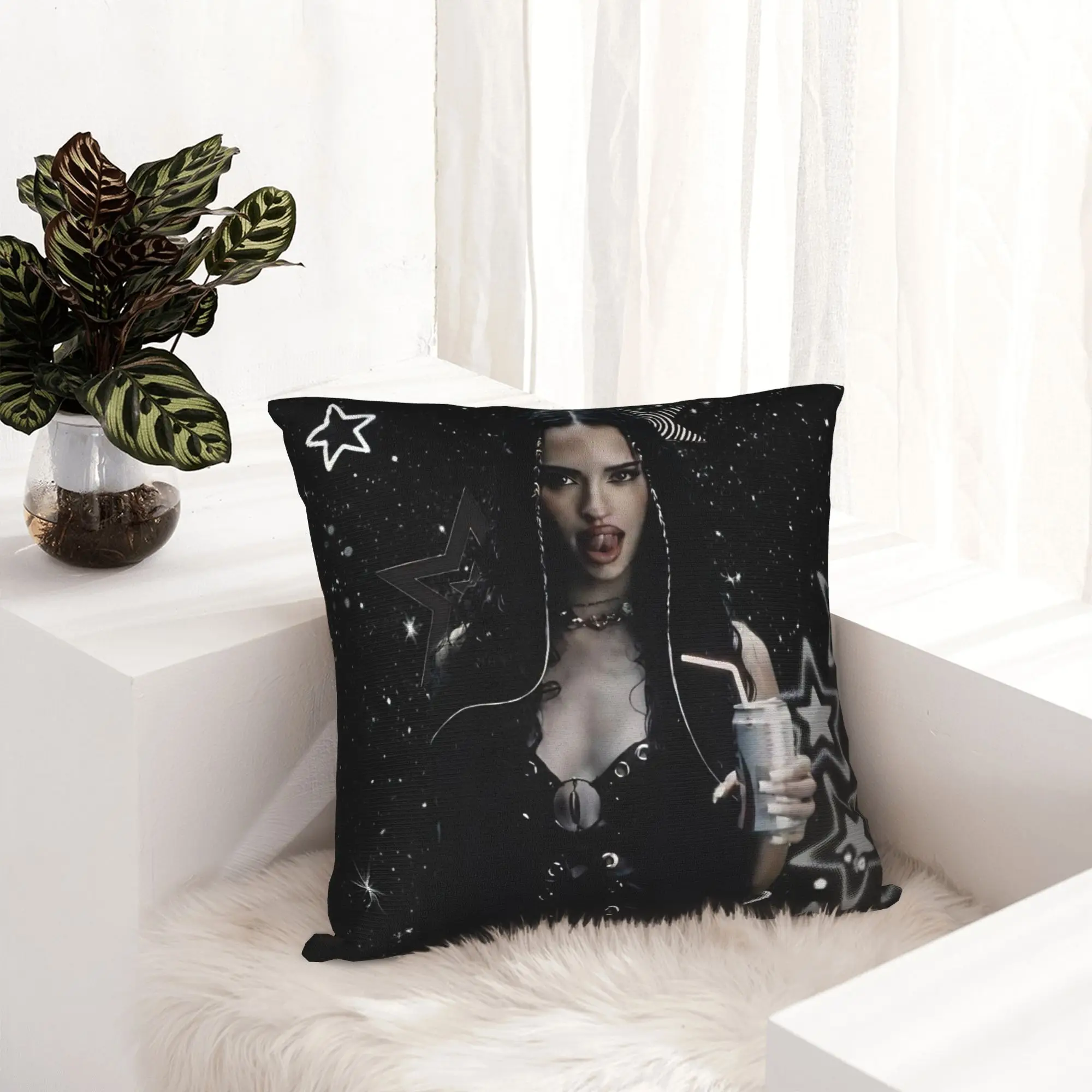Daniela Katseyes Kpop Girl Group Pillowcase Soft Cushion Cover Decorations  Throw Pillow Case Cover Bedroom Zipper