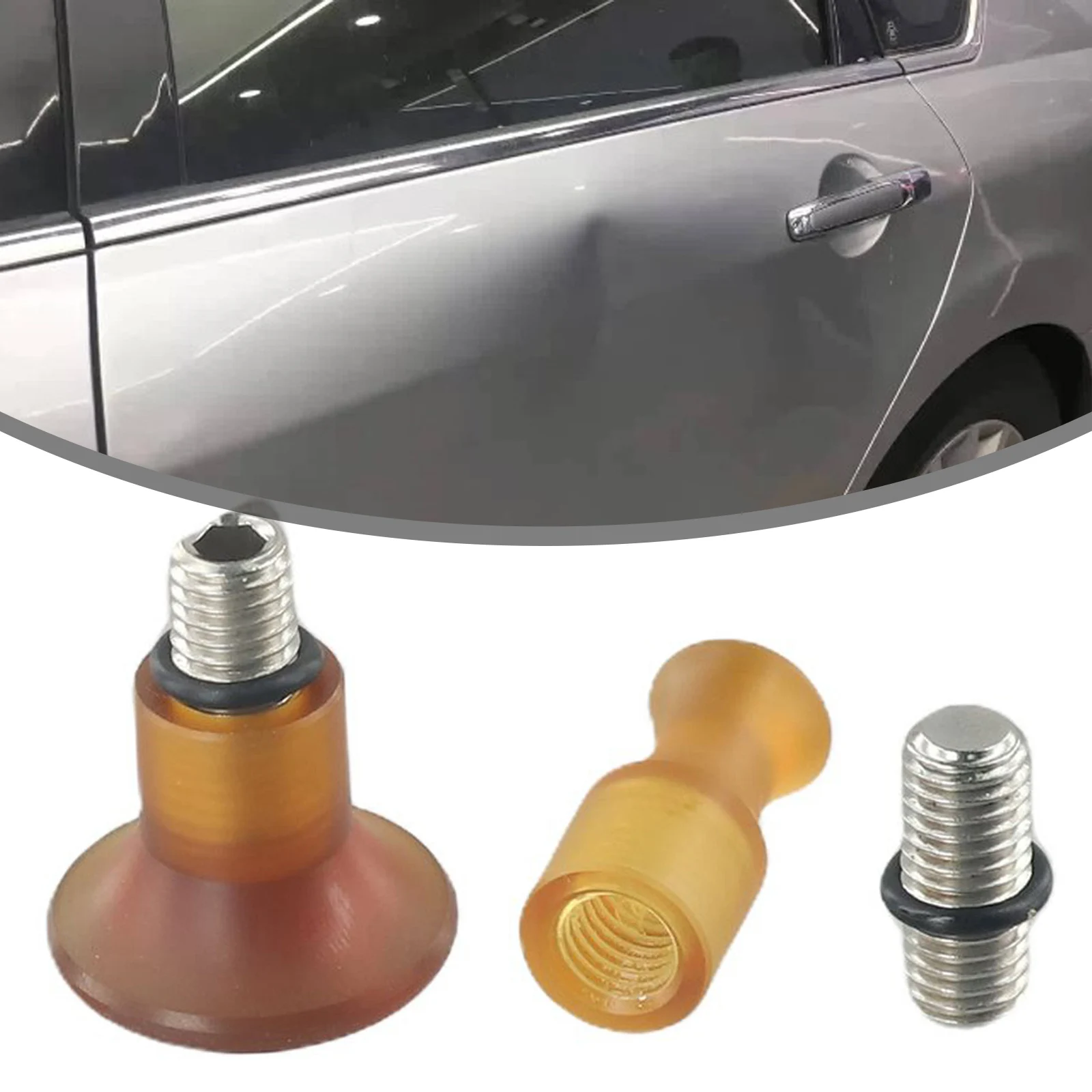 

Paintless Dent Repair Kit Metal Tap Down Pen Heads Tip Dent Removal Tools Yellow Auto Accessories Tools