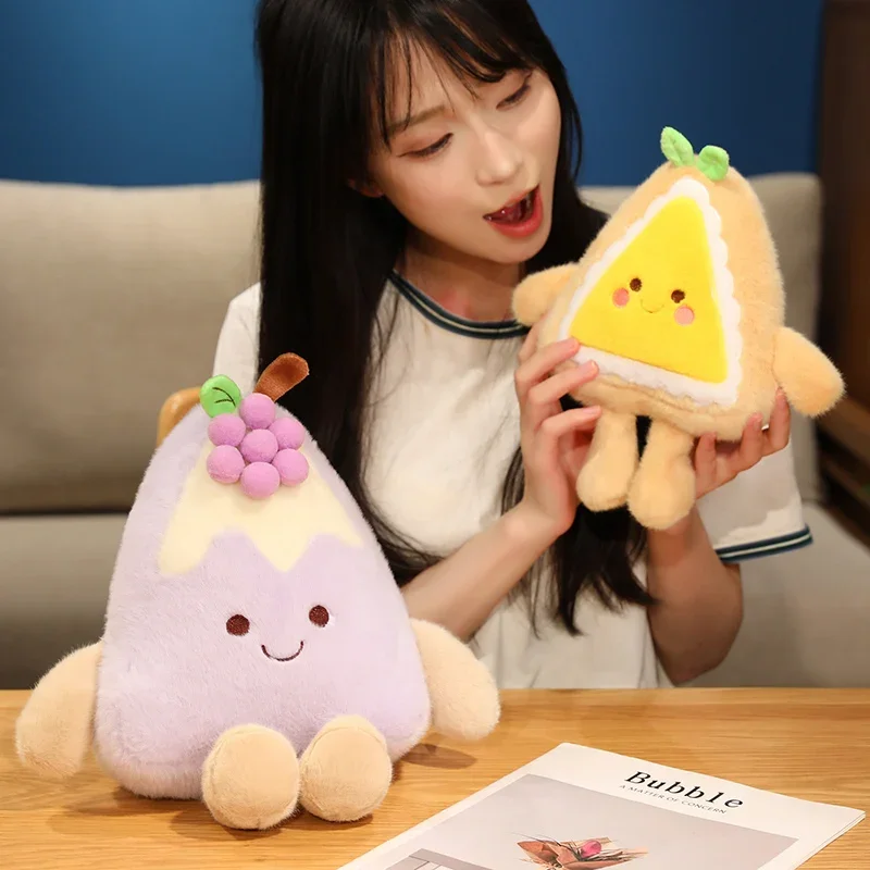 

Fairy Tale Fruit Cake Plush Toys Cute Tasty Mango Strawberry Grapes Cake Doll Pillow Soft Cozy Cushion Lovely Decor Sweet Gift