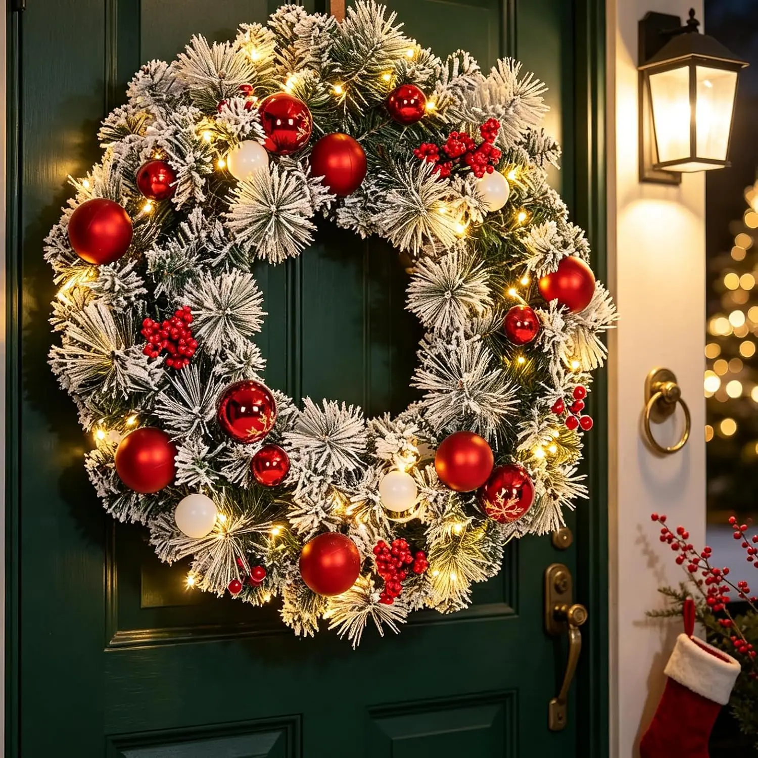 Pre-Lit Christmas Wreath 1