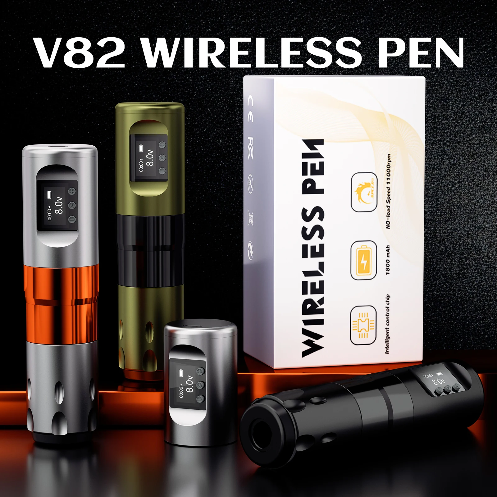 

BIGWASP V82 Wireless Tattoo Machine Pen LED Screen Display 1800mAh Battery Permanent Makeup Microplasty Pen For Tattoo Artist