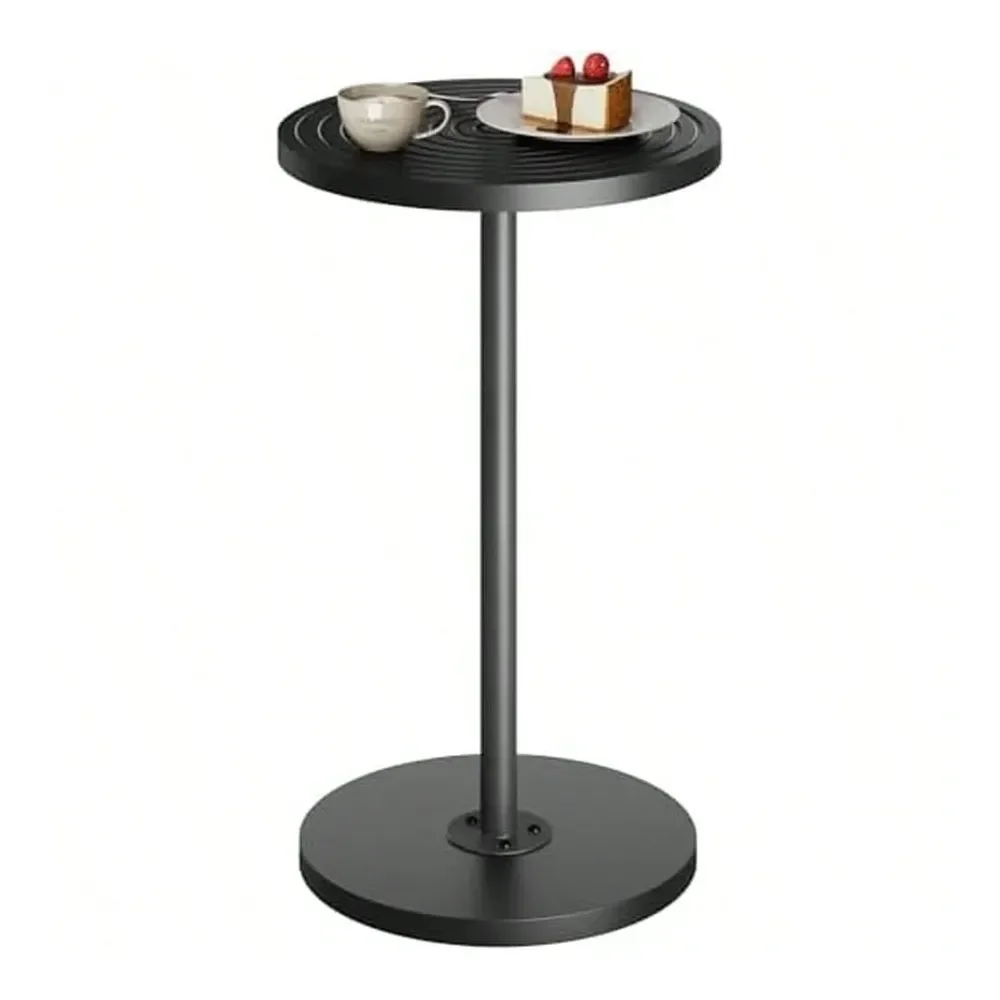 

Side Table, AdjustableHeight Small Drink Table, Pedestal Martini Stand, Weighted Base Cocktail Table Accent Nightstand For Livi