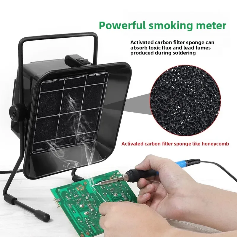 Utility Industrial Solder Fume Extractor High Power Welding Smoke Purifier Soldering Iron Fume Removal