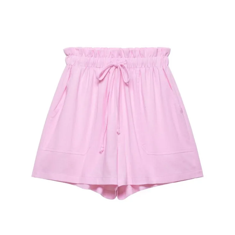 

Женские шорты 2026: Новинка Весна-Лето, повседневные, с эластичным поясом и карманами, модные, на шнурке, с завязками