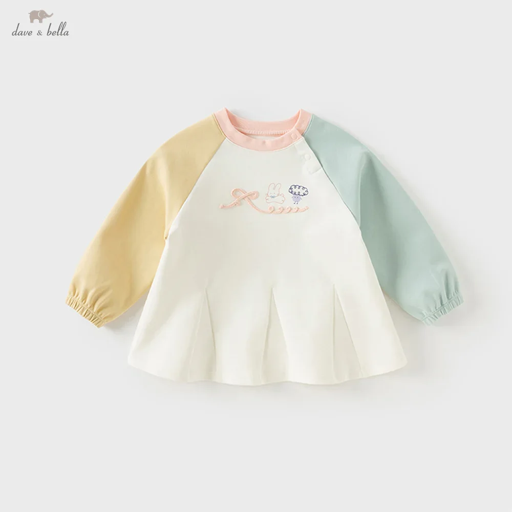 Dave Bella Autumn Children's Hoodie New Girls' Long Sleeves T-shirt Top Sweet Cute Baby Girl Sweatshit Party Outdoor DB3252840