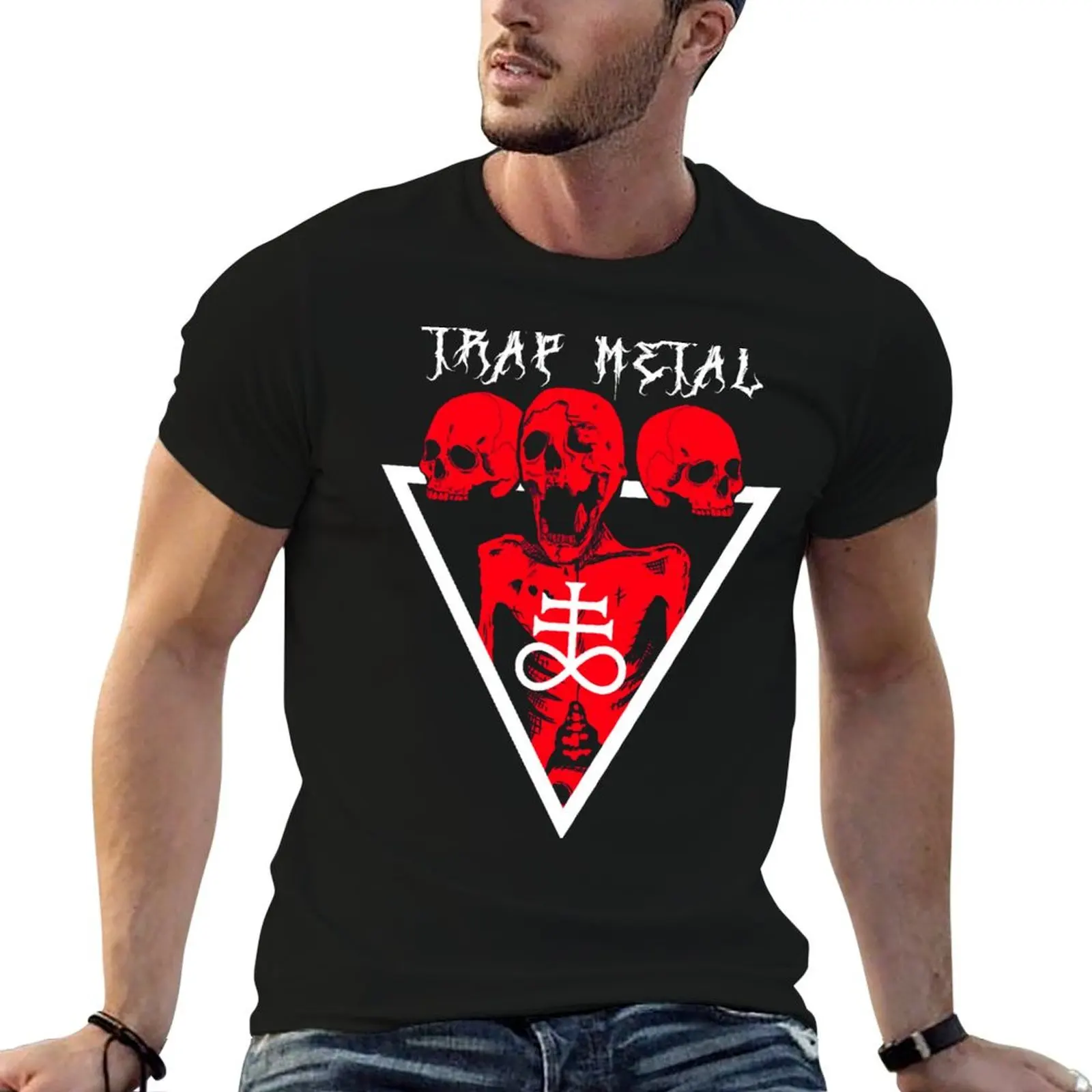 

man Metal men t skeleton t for Trap funny shirts T-Shirt design cotton shirts