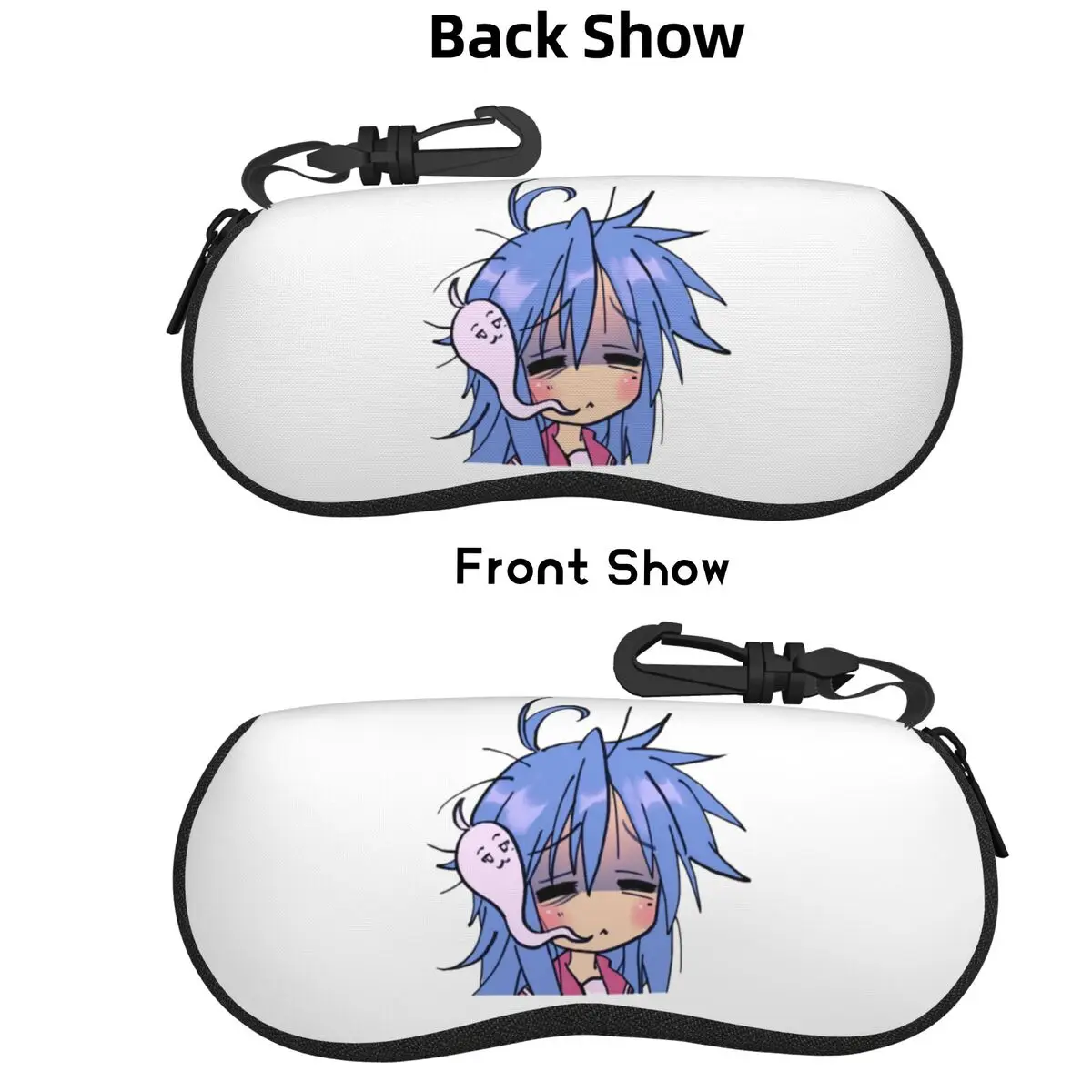 

Dead Tired Izumi Konata Lucky Star Shell Glasses Case Portable Sunglasses Box Women Men Soft Eyeglasses Bag Pouch
