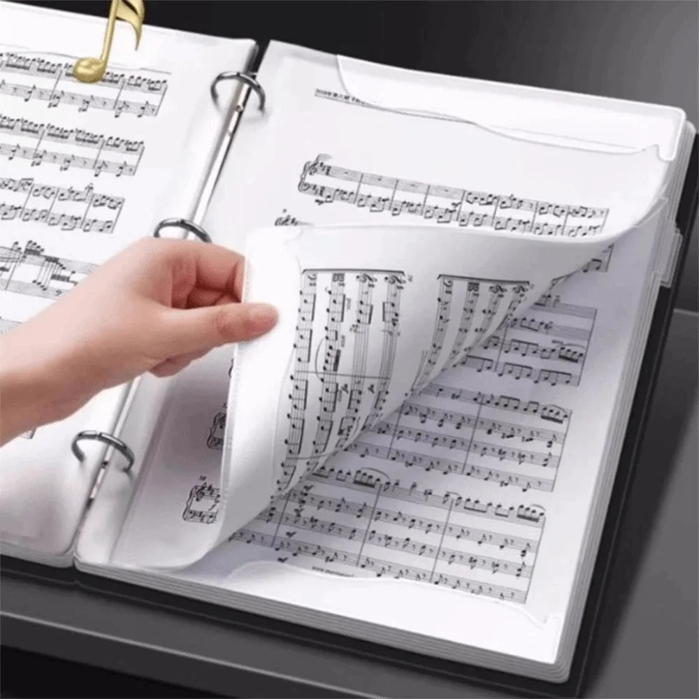 

Папка для нот А4, на кольцах, водонепроницаемая, для хранения нот, с индексом, на спирали, для фортепианных партитур, держатель для нотных книг