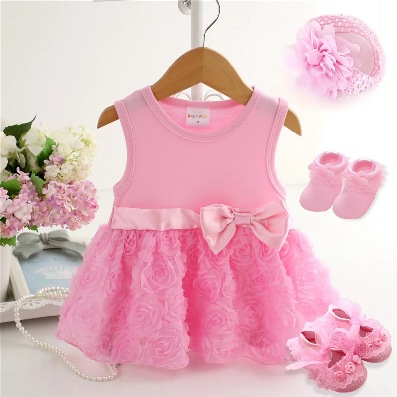 Baby Girl Dress Infant Girl Clothes Newborn Outfits Tulle Dresses Princess Wedding Dress for Baby Girls 0 3 6 12Months 1 Year