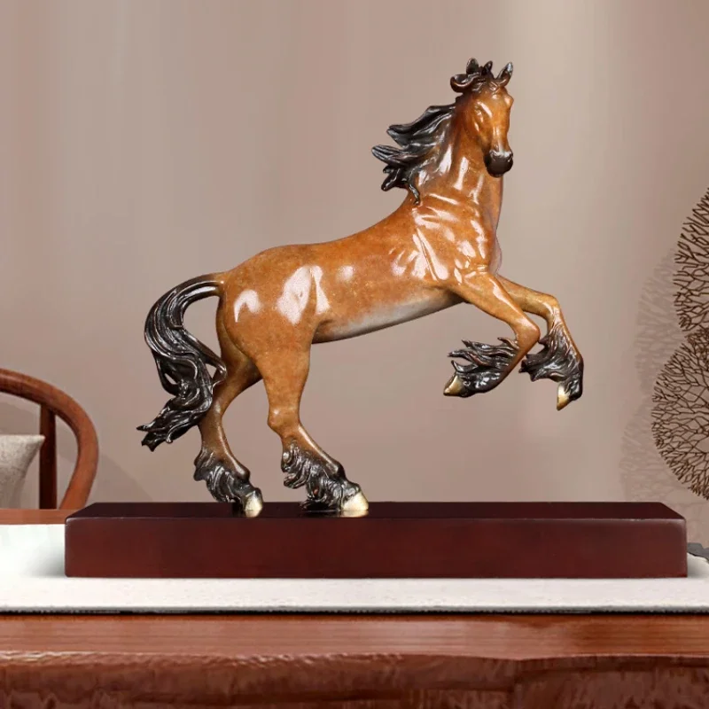 [Aim for a thousand miles] Office decoration copper horse ornament