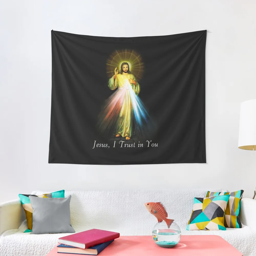 Jesus Divine Mercy Faustina Sacred Heart Catholic Tapestry Korean Room Decor House Decorations Tapestry