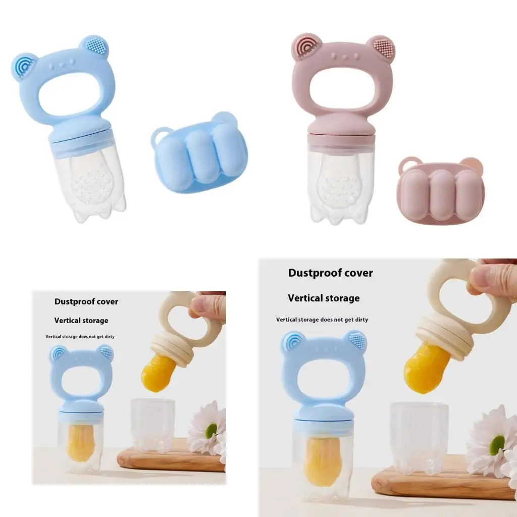 

54DF Baby Fruit Feeder Teether & Freezer Nibble Tray Silicone Molds