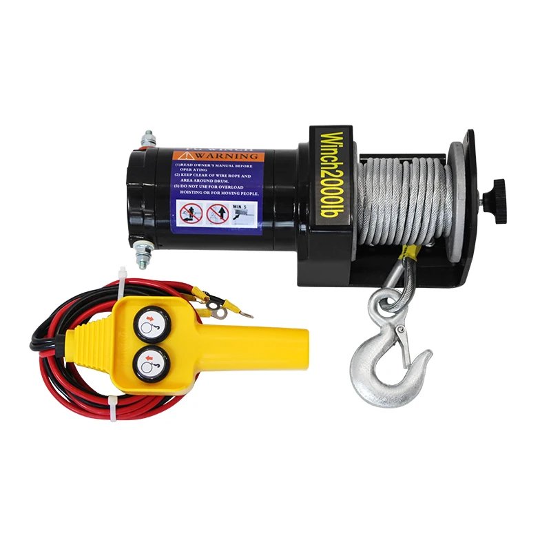 12V/24V Electric Winch Waterproofing Car Mounted Winch Small Crane Off-road Automotive Self-Help Electric Hoist Winch Extractor