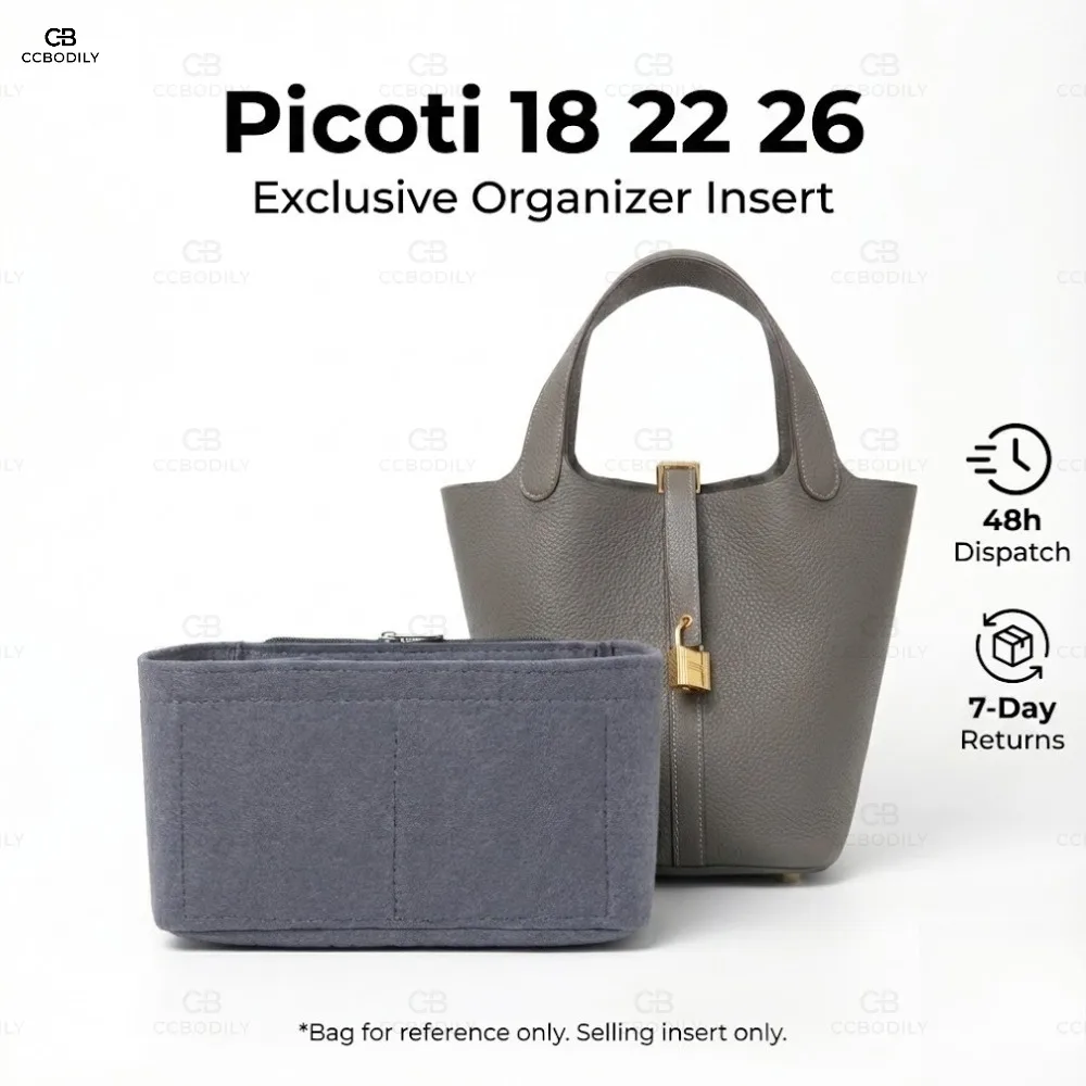 ورأى إدراج مقسم حقيبة يناسب Picotin 18 22 26 دلو حقيبة بطانة المشكل الداخلية محفظة مقسم حقيبة يد تخزين حقيبة مستحضرات تجميل محمولة #1