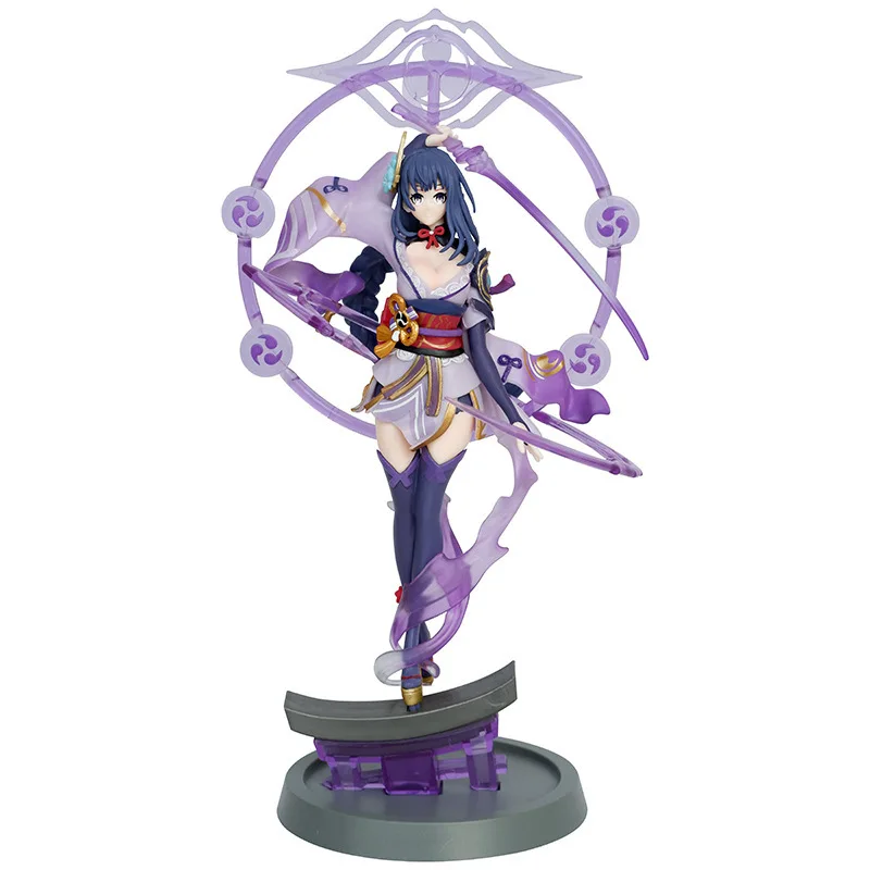 Nouveau Anime Genshin Impact debout Raiden Shogun Figure Gk tonnerre jeu général deux dimensions ornements cadeaux à collectionner jouets