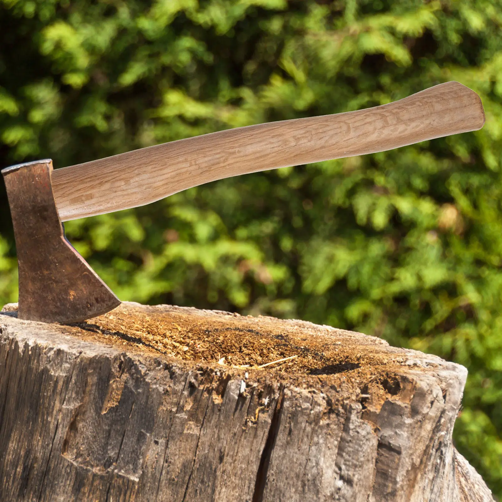 Sturdy Oak Wood Axe Handle Replacement for Outdoor Camping Bushcraft Wood Chopping Tools Compatible with Multiple Axe Types - view 5
