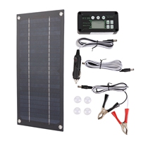 ZK40 600W Solar Panel Charger Monocrystalline Silicon 100A Charge Controller Solar Panel Kit with Extension Cable Battery Clip