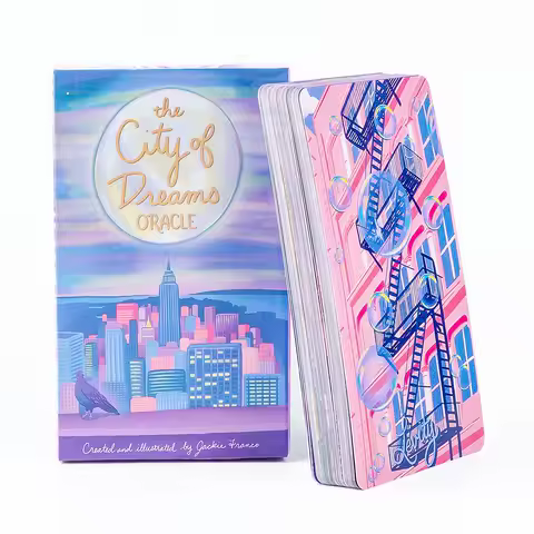New The City Of Dreams Oracle Cards 35Cards English Visions Divination Edition Deck Board Playing Games 10.3*6Cm