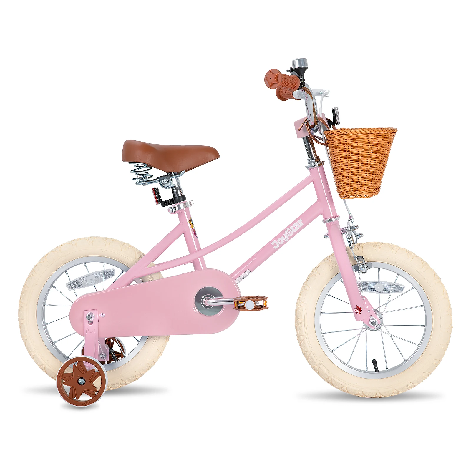 Joystar-トレーニングホイール付きの女の子用レトロスタイル自転車、ピンクのキックスタンド、2〜12歳の子供、12インチ、14インチ、16インチ、20インチ