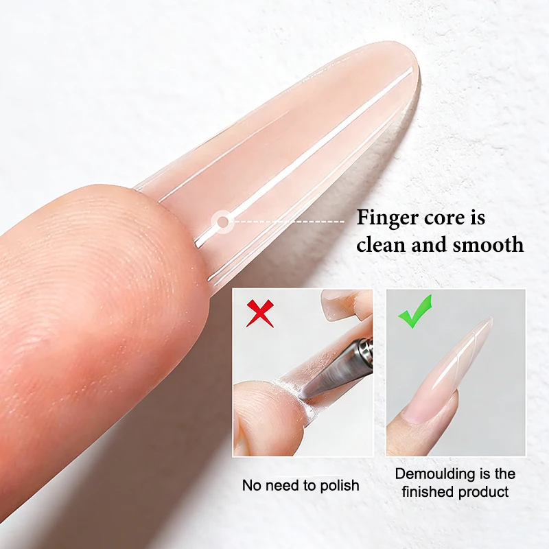 Sandwich in plastica Forme doppie per unghie 60 pezzi 15 dimensioni Estensioni rapide-Doppie forme Forme per manicure ellittica a forma di T Stampo superiore Stampo inferiore 3D