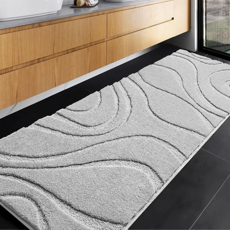 Bathroom Rugs Runner 24 x 72 Inch,Extra Long Bathroom Rug Non-Slip,Machine Washable Bath Mats Rug