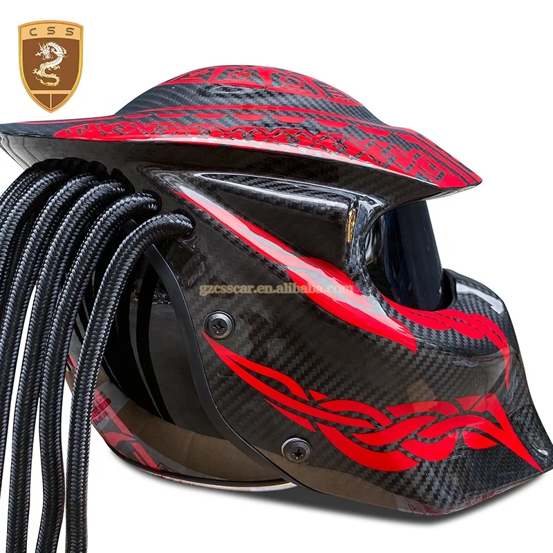 Full Face Real Carbon Fiber Motorcycle Helmet Racing Black Carbon Protect Helmet Universal Auto Accessories