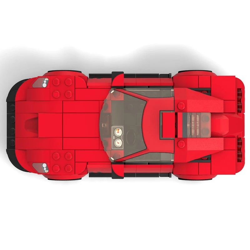 シティスピードチャンピオンモデル MOC ビルディングブロック イタリアンスポーツカー モジュラーテクノロジーギフト ホリデーアセンブル 子供のおもちゃスーツ