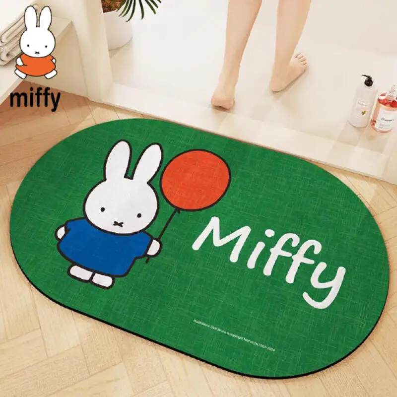 Противоскользящие коврики Miffy в корейском стиле для ванной и кухни, впитывающие, для домашнего использования