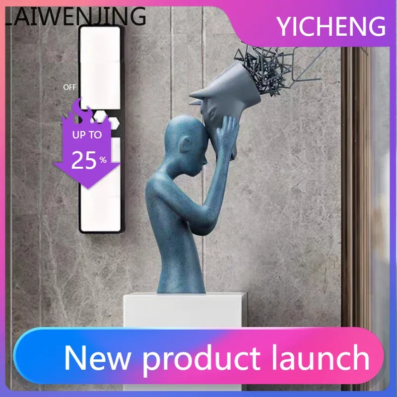 

LYY abstract figure horse head entrance decorative ornament model house sculpture artwork