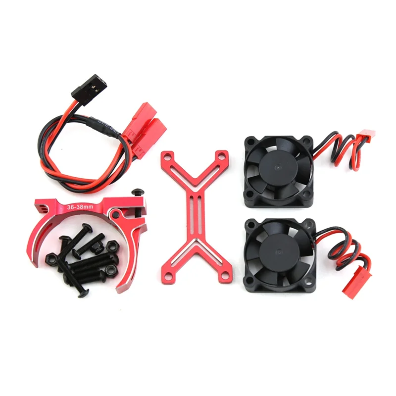 540 550 3650 3660 3670 Motor Heat Sink Cooling Fan 36-38Mm Motor for 1/8 1/10 RC Car Axial SCX10 Traxxas TRX4 Tamiya,1