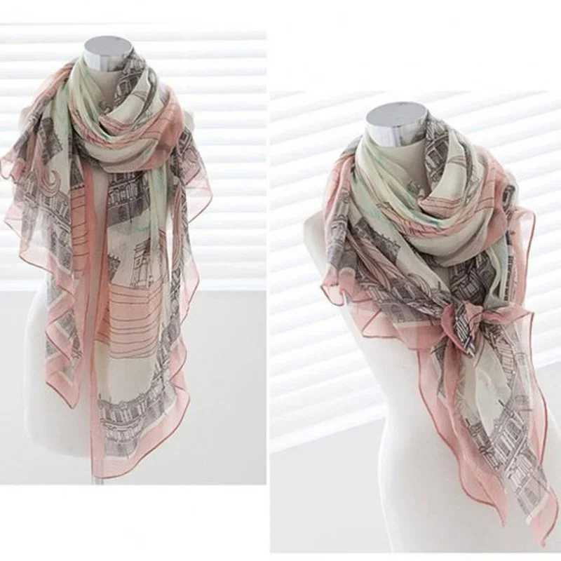 2022 Spring Summer Winter Women Stylish Long Print Cotton Scarf Wrap American Style Ladies Shawl Outdoor Large Silk Scarves