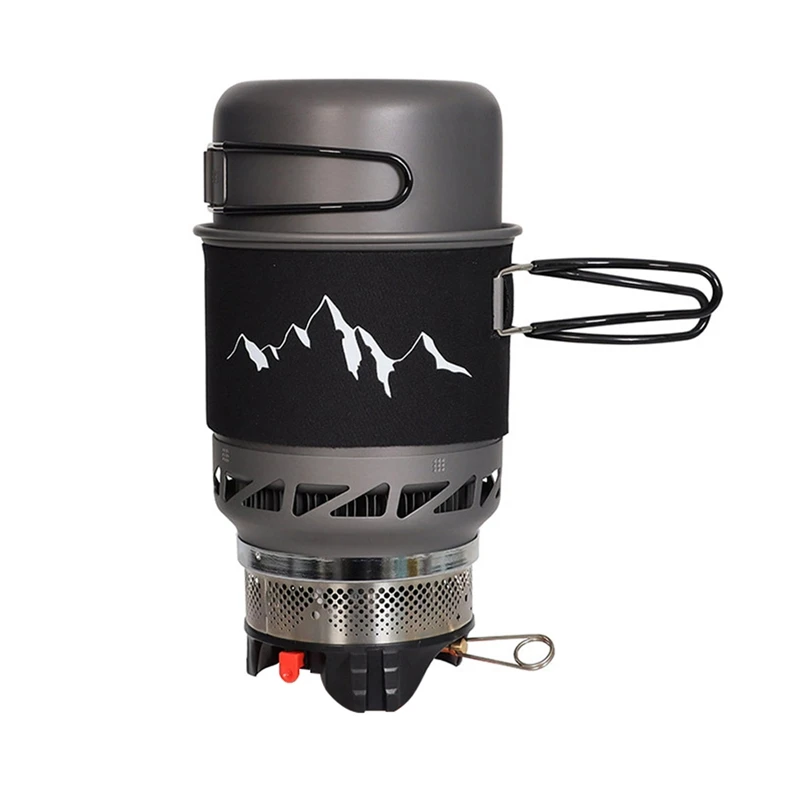 

Camping Cookware Set With Windproof Outdoor Stove Light Weight Camping Pot Kit For Outdoor Cooking Hiking Backpacking