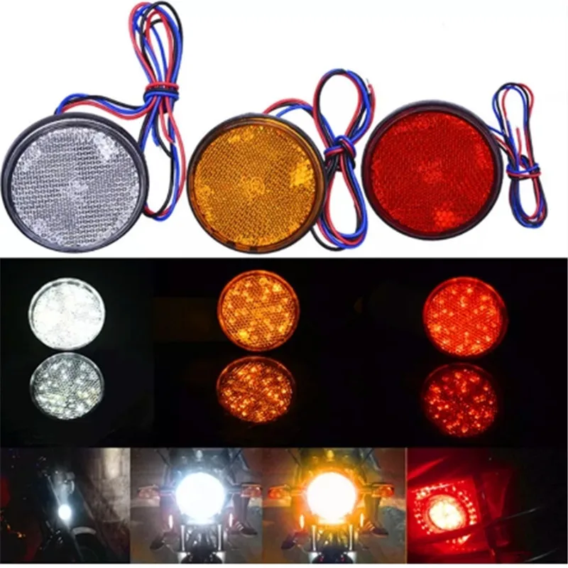 

24 LED Motorcycle Brake Light Warning Lamp Motorcycle Brake Lamp Reflective Light Brake Stop Lamp 12V 24V Truck Trailer