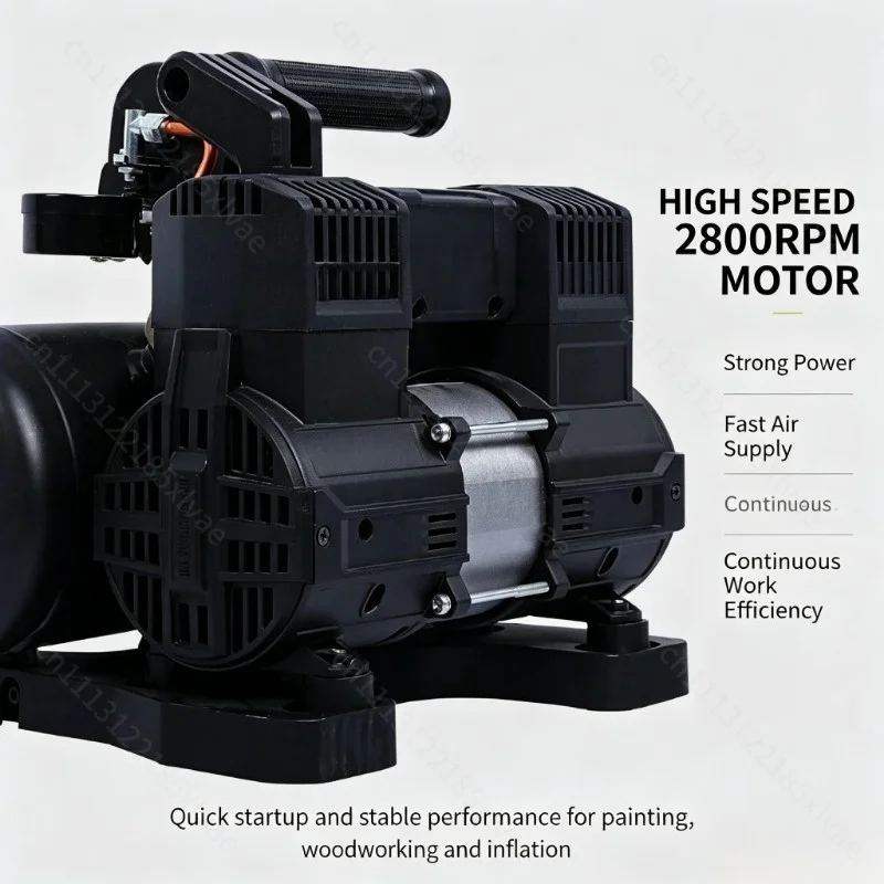 220V Mini Oil‑Free Silent Air Compressor, Portable Low‑Noise Air Pump for Home Woodworking Paint Spraying Pneumatic Working