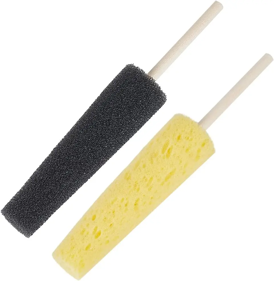 

2 Colors Pottery Sponge for Clay, Ceramic Throwing Stick Pottery Trimming Tools Clay & Pottery Sculpture for Artist Clay