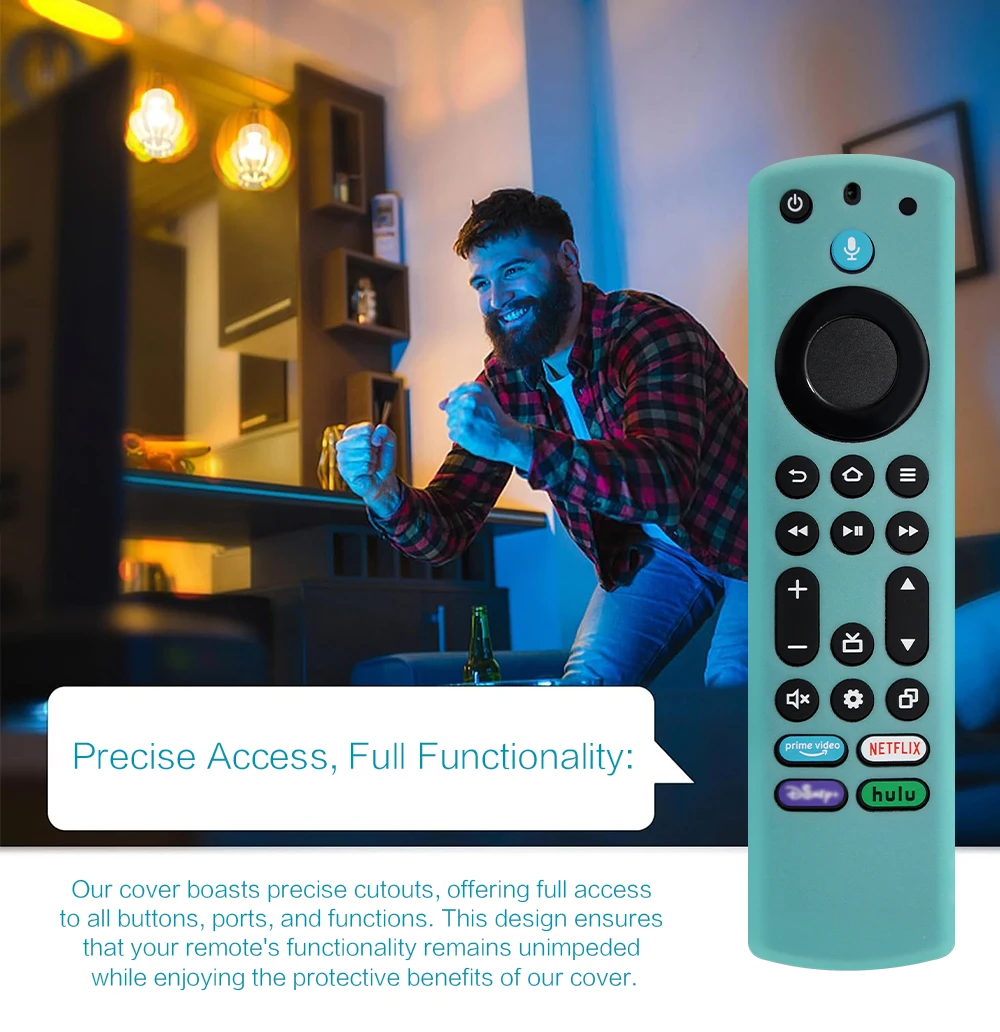 Silikon-Fernbedienungshülle für 2023 Fire TV Stick 4K Max 2. / Tanne TV Omni-Serie / FireTV 4-Serie Fernbedienung, leuchtet im Dunkeln – Detail 2