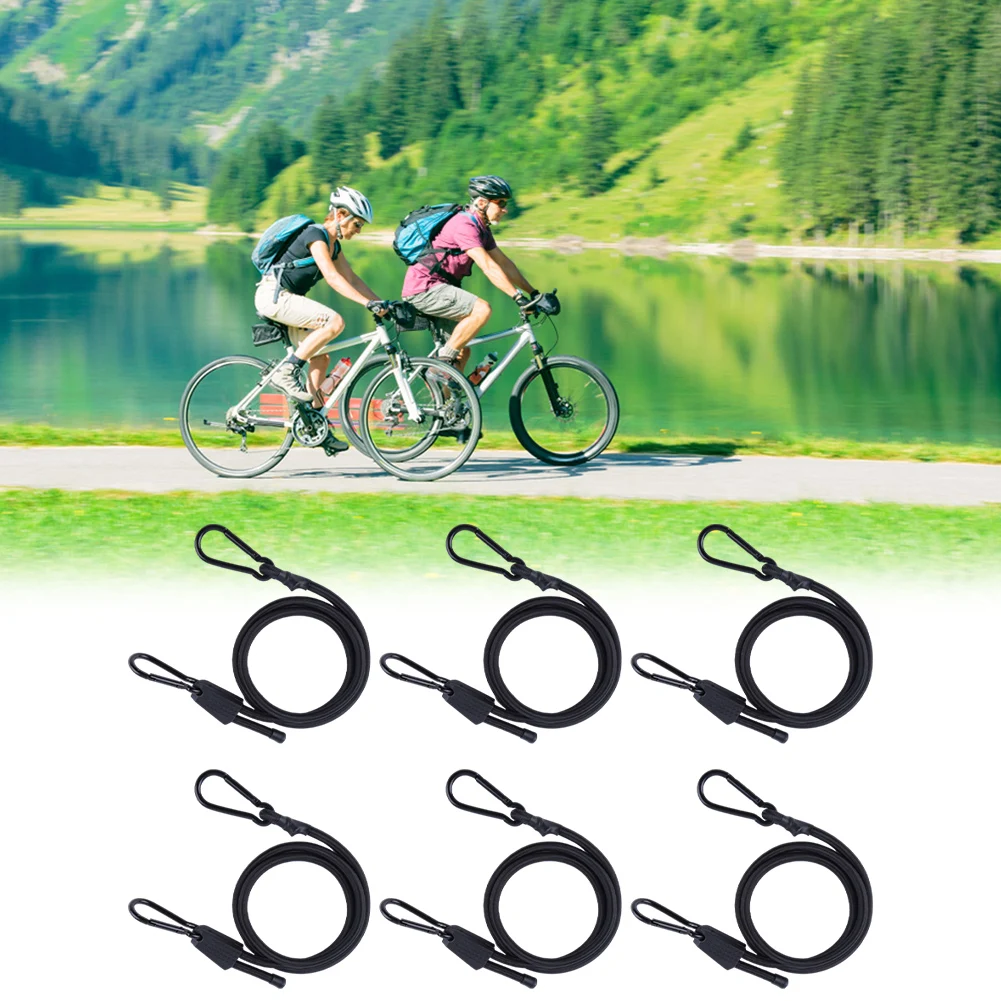 6 قطعة حبال بنجي قابلة للتعديل مع خطافات شديدة التحمل في الهواء الطلق حلقة تسلق بنجي الحبل بنجي الأشرطة لرف الدراجة الأقمشة كروز