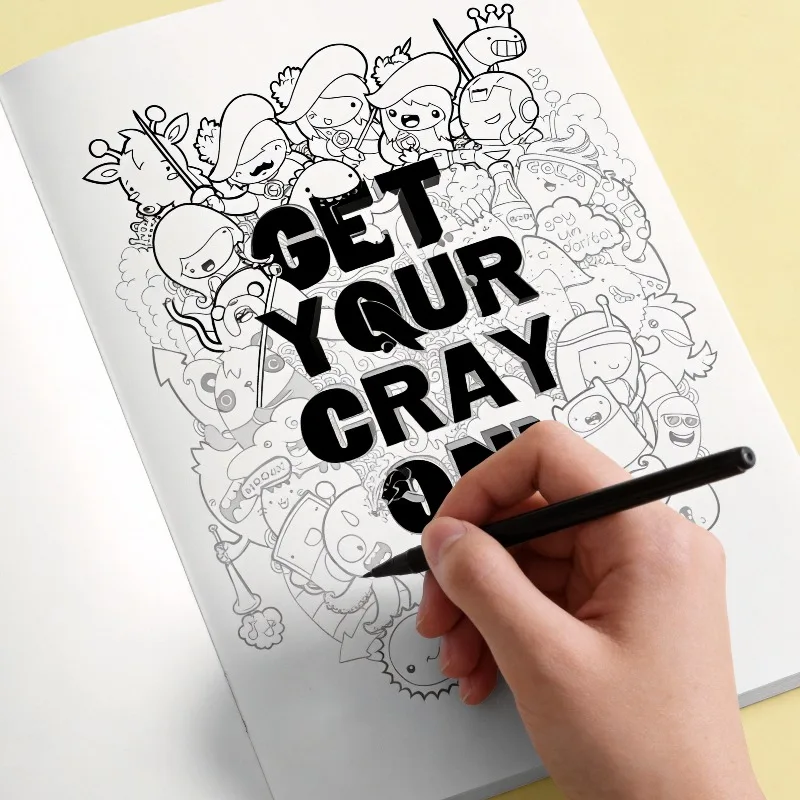 One Adult Decompression Fun Graffiti and Healing Drawing Book One Graffiti Line Drawing Coloring Book 22 Different Patterns