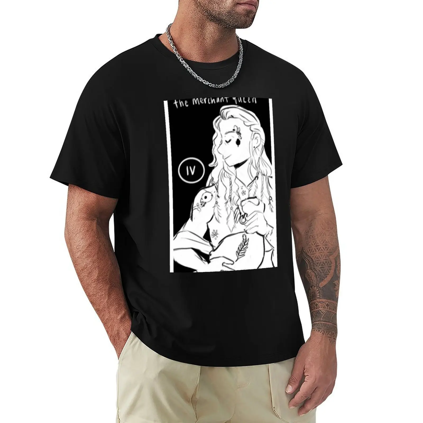 The Merchant Queen Evolett Tarot Card T-Shirt Thanksgiving Day Tee Top