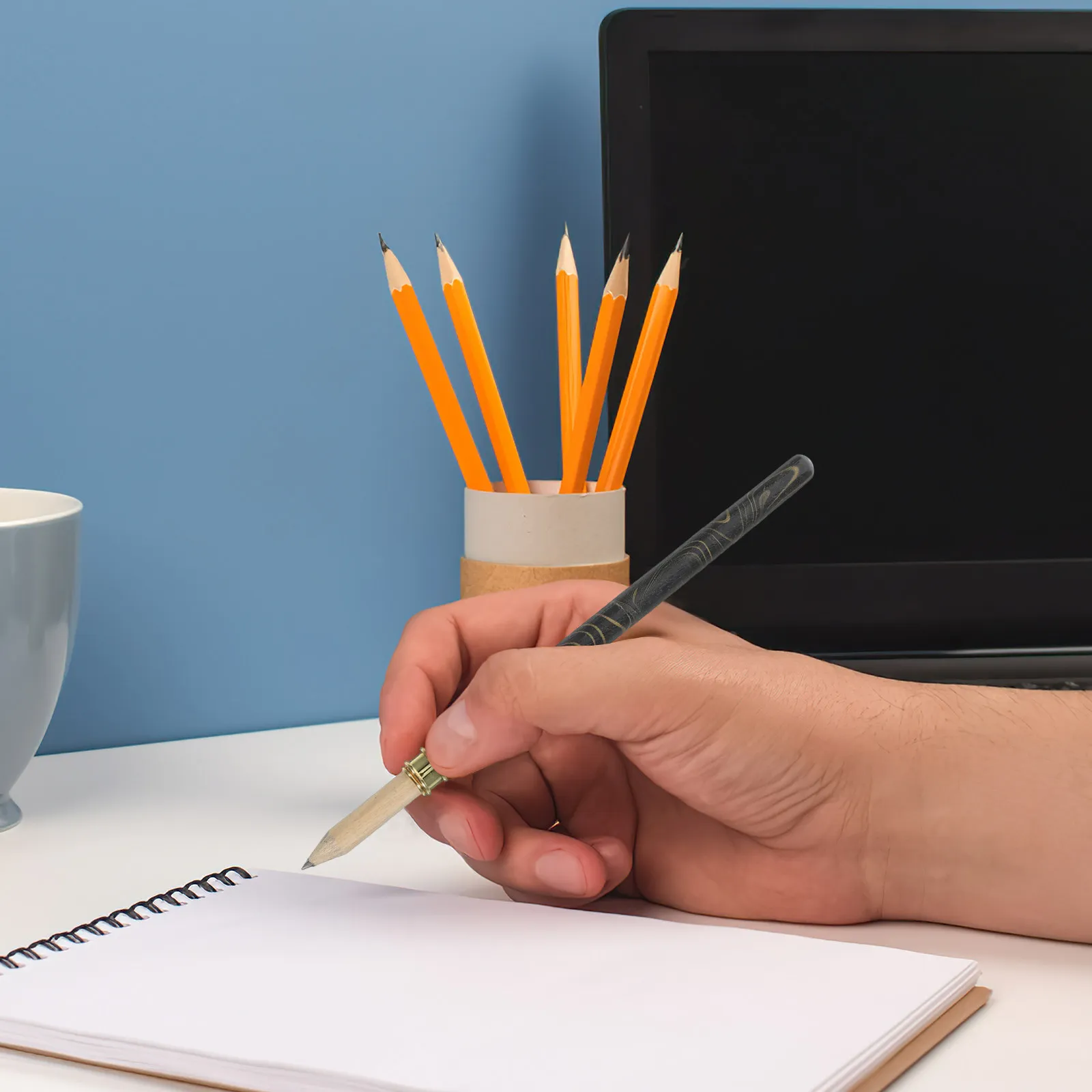 

Eco Friendly Bamboo Pencil Extender Compact Design for Artists Crayon Colored Pencil Extension Tool Office School Art Supplies