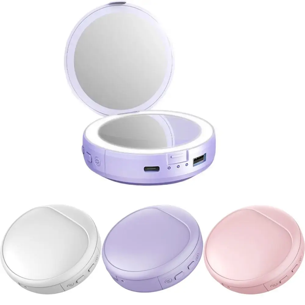 

Mobile Energy 4-in-1 LED Makeup Mirror 3x Magnifier 2 Color Light Lighted Vanity Mirror Large Capacity Battery Multifunctional