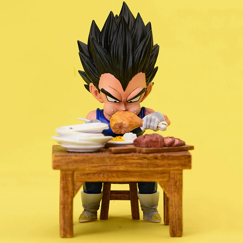 Dragon Ball Z Vegeta Figur Son Goku beim Essen, 8 cm große PVC-Actionfiguren, Sammlungsmodell, Spielzeug, Weihnachtsgeschenke – Detail 7