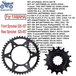 525 16T 45T Motorcycle Front or Rear Sprockets Steel Gear Pinion for YAMAHA MT-09 MT09 MT-07 MT07 XSR700 XSR900 Tracer 2023 2024