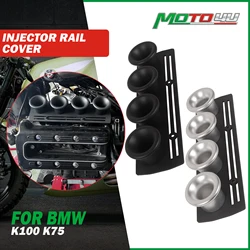 For BMW K-Serie K100 K75 Cafe Racer Injector Rail Cover Guard brushed Motorcycle Spark Plug Cover Stainless Scrambler Custom