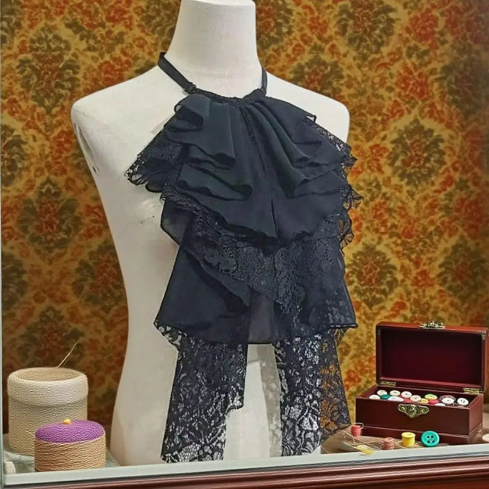 الحلو انفصال الطبقات الدانتيل كاذبة طوق قابل للتعديل أنيقة الزخرفية الدانتيل العنق DIY الكلاسيكية تكدرت تصميم طوق الإناث