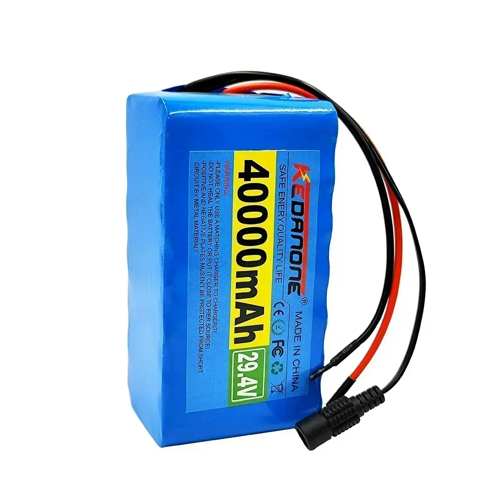 24v 40ah 7s3p 18650 29.4v 40000mah bateria de íon-lítio para bicicleta elétrica ciclomotor bateria de íon-lítio elétrica + carregador 2a