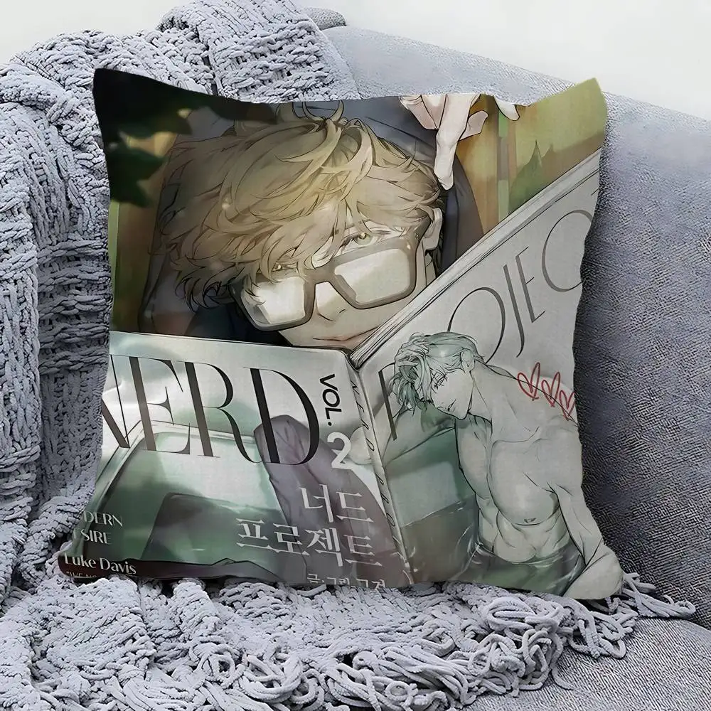 Nerd Project Bl أنيمي غرزة محظوظ التنين وسادة غطاء أريكة غطاء الوسادة غرفة المنزل الديكور الأطفال هدية